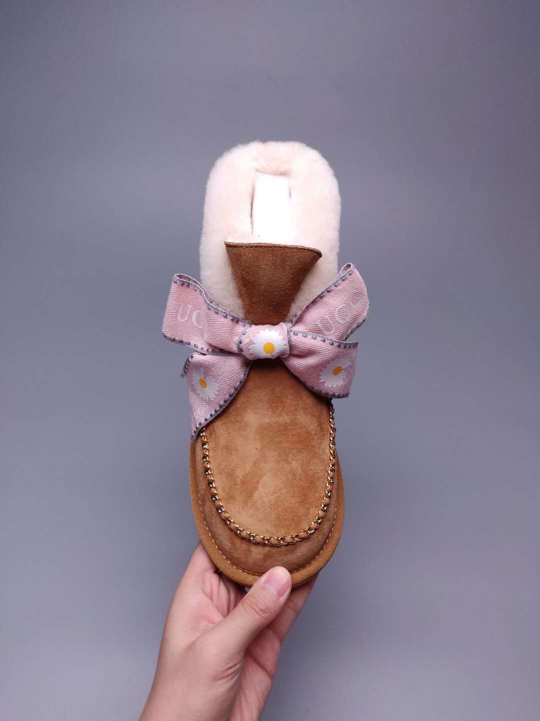 Chestnut Daisy Chain & Ribbon Shoes | Model 7888