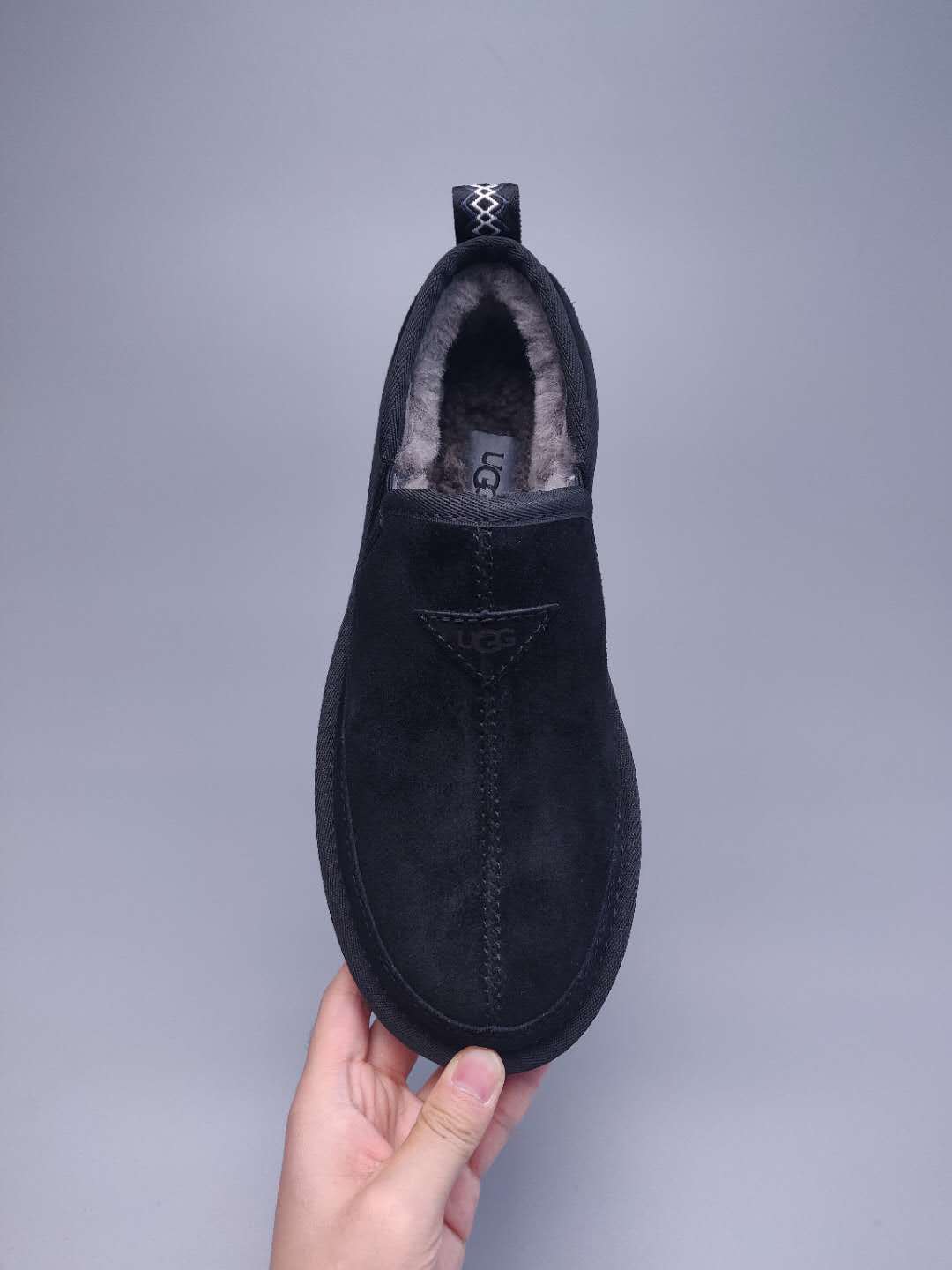 Men's Black Low-Top Slip-On Casual Shoes | Model 3455
