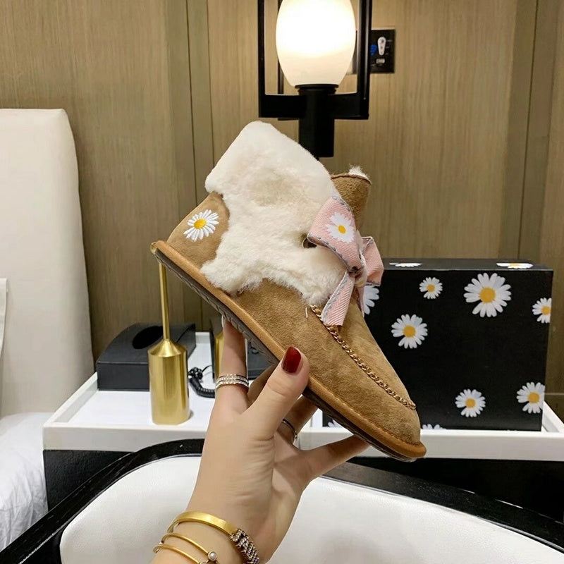 Chestnut Daisy Chain & Ribbon Shoes | Model 7888