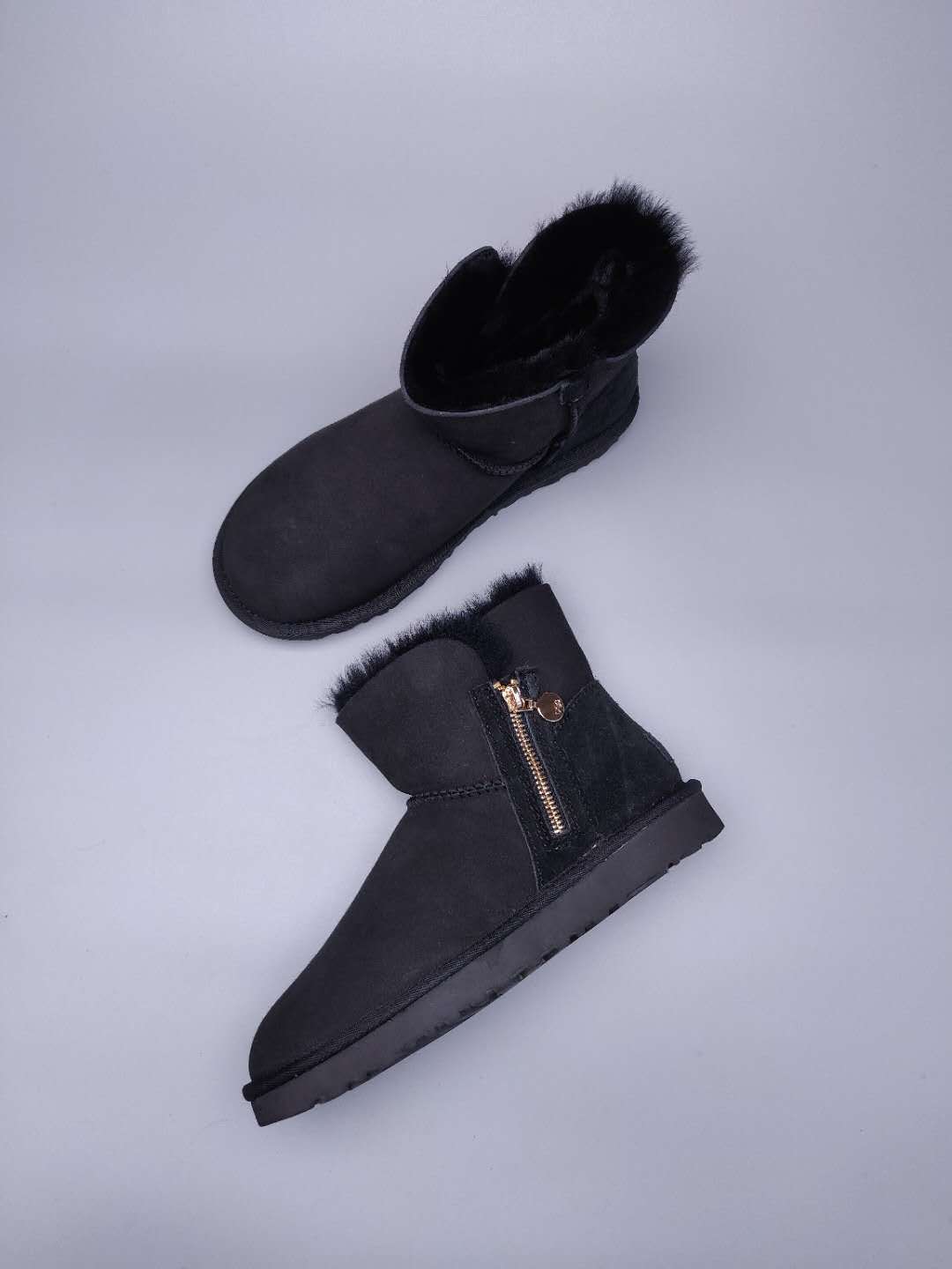 Black Side-Zip Ankle Boots – Model 2481