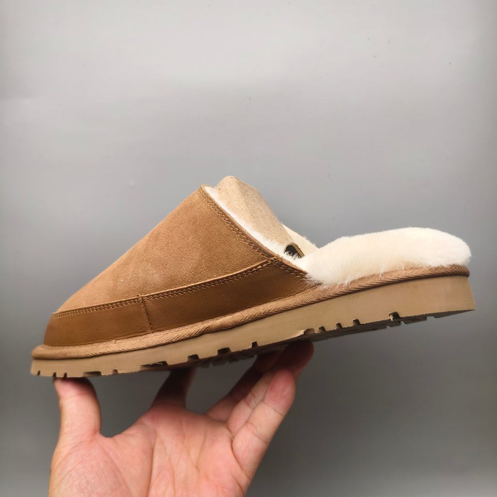 Chestnut Ultra-Light Fuzzy Slippers for Men | Model 4585