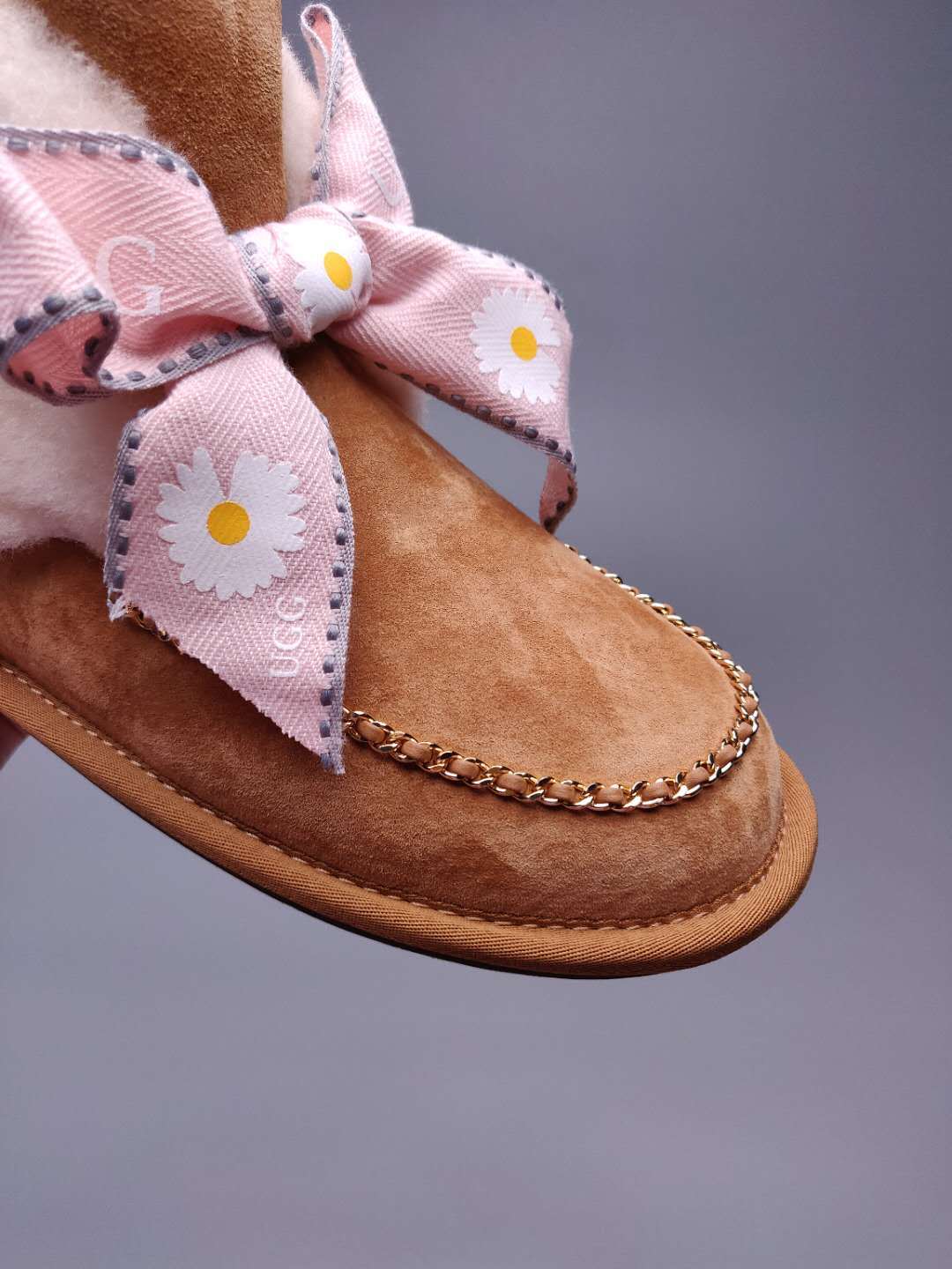 Chestnut Daisy Chain & Ribbon Shoes | Model 7888