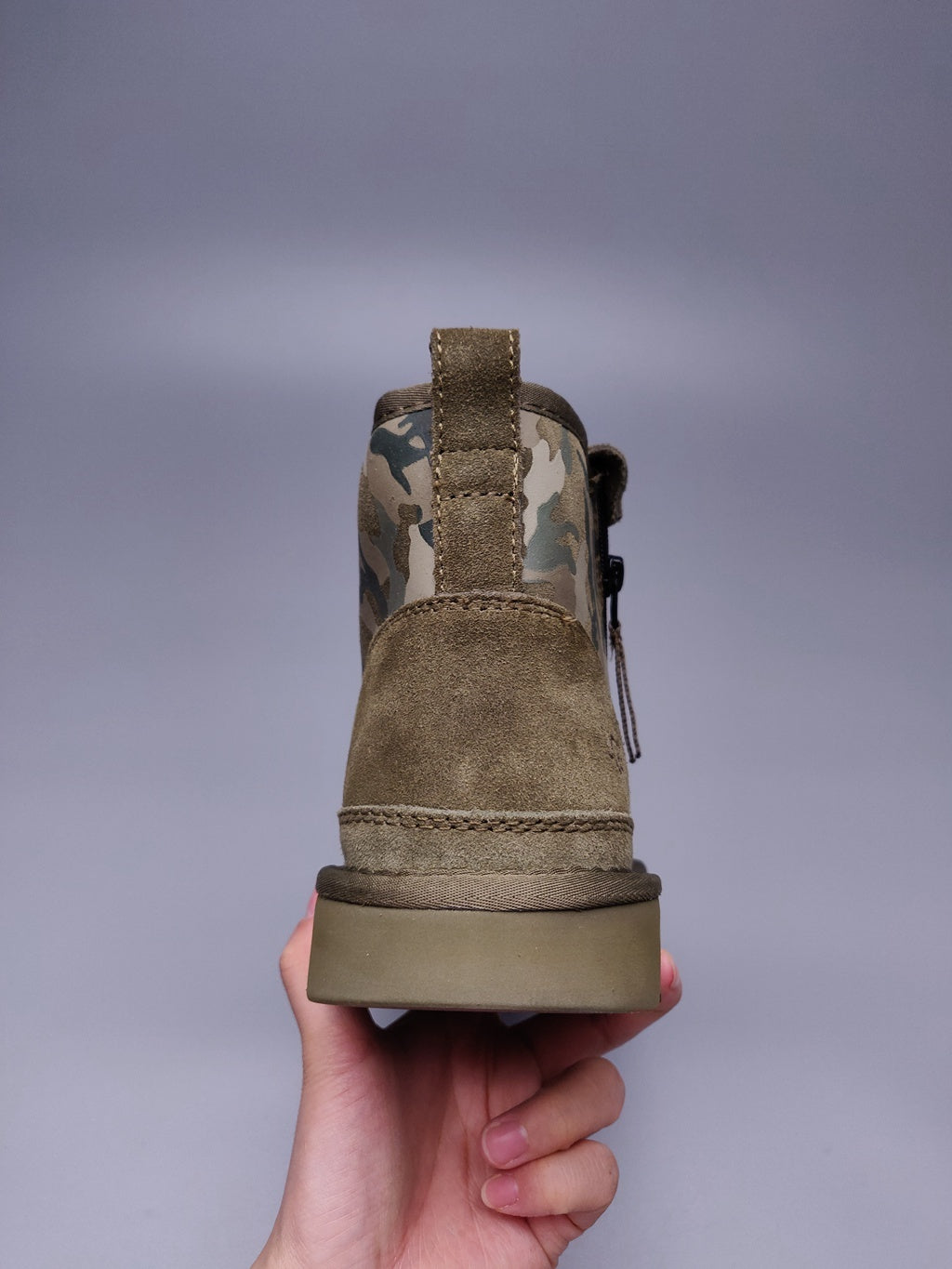 Men's Army Green Colorblock Camo Shoes | Model 4193