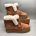 Chestnut Mid-Calf Lace-Up Casual Boots | Model 4576