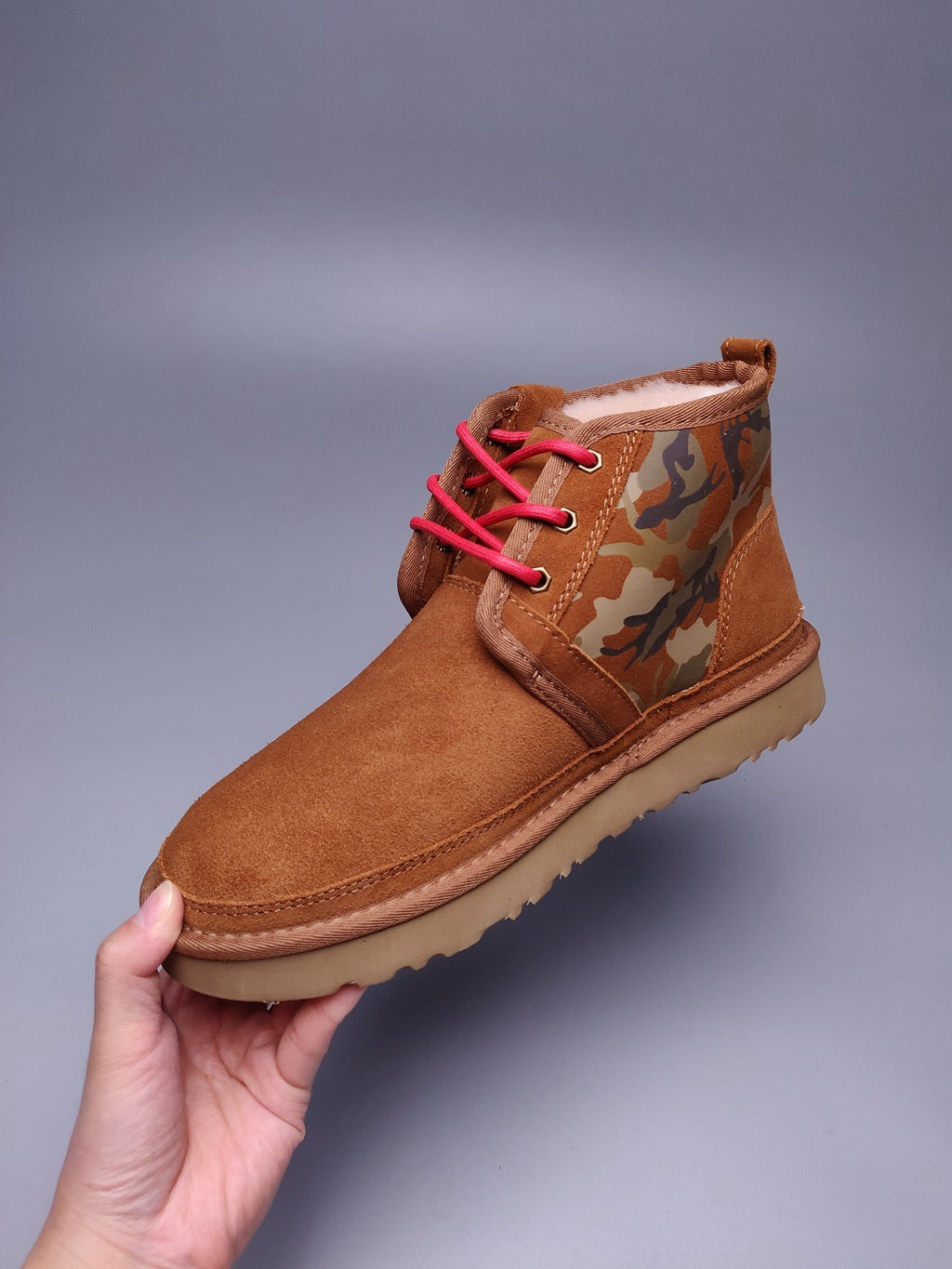 Men's Chestnut Colorblock Camo Shoes | Model 4193