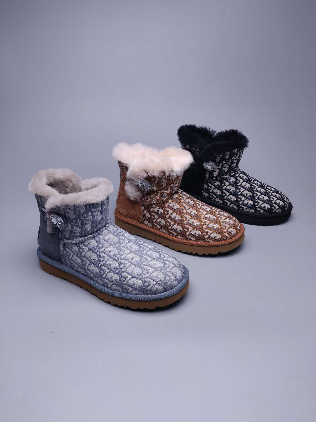 Chestnut Fabric-Pattern Shoes | Model 6554