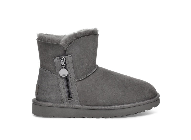 Gray Side-Zip Ankle Boots | Model 2481