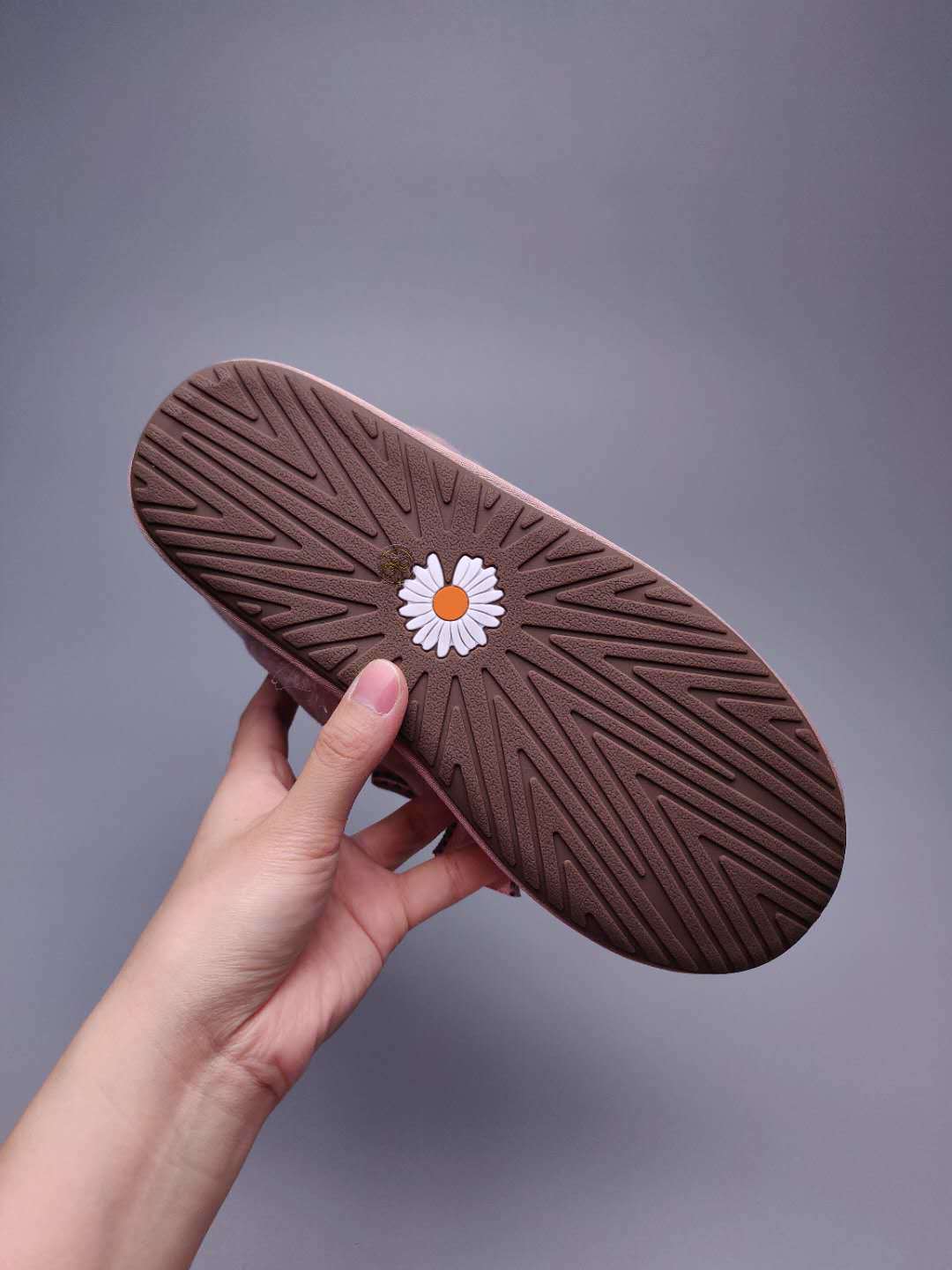 Dusty Pink Daisy Chain & Ribbon Shoes | Model 7888