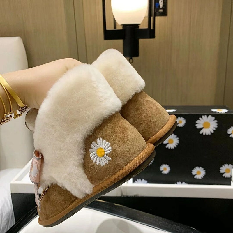Chestnut Daisy Chain & Ribbon Shoes | Model 7888
