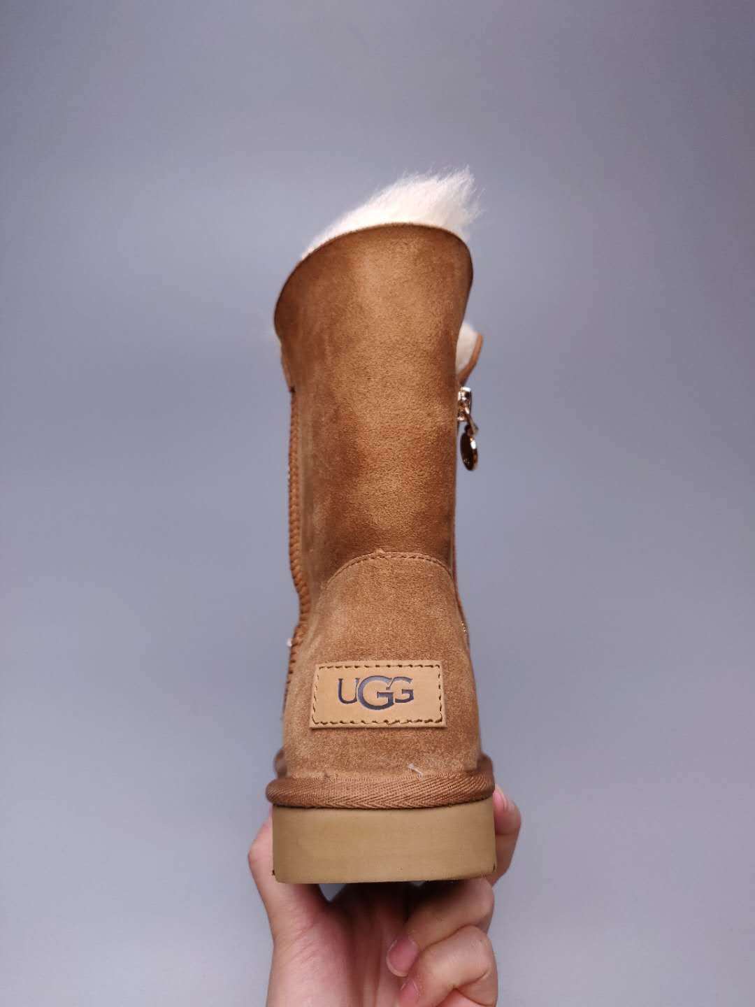 Chestnut Side-Zip Mid-Calf Boots – Model 2480