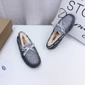 Gray Chic Moccasin-Style Shoes | Model 5623