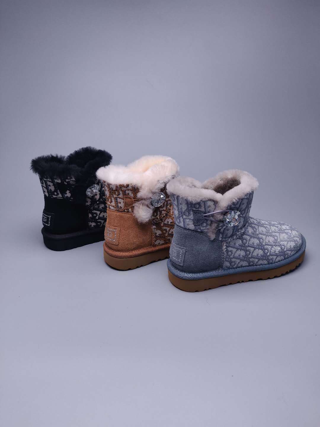 Chestnut Fabric-Pattern Shoes | Model 6554