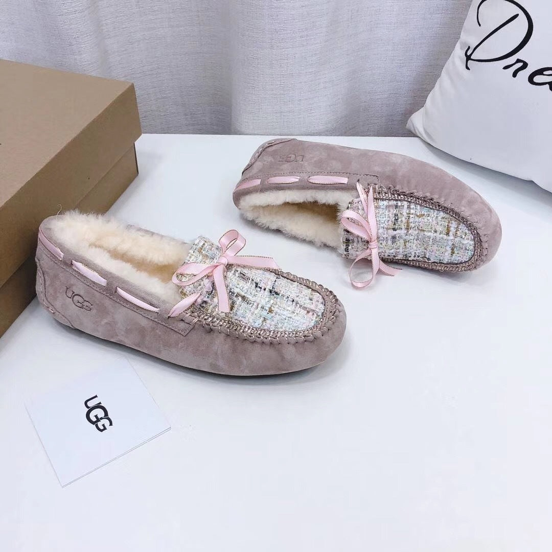 Dusty Pink Chic Moccasin-Style Shoes | Model 5623