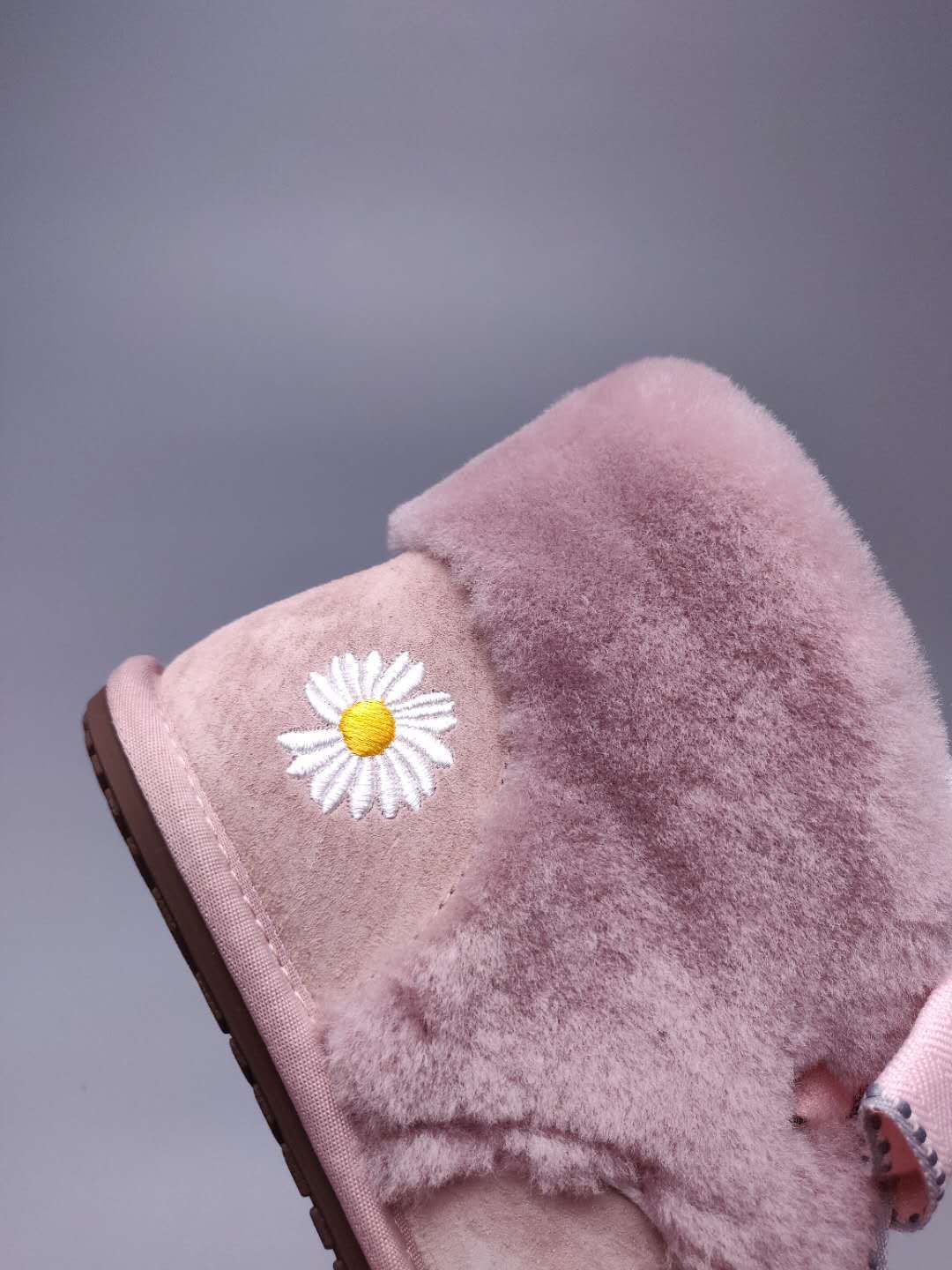 Dusty Pink Daisy Chain & Ribbon Shoes | Model 7888