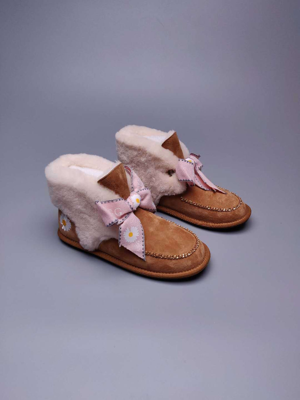 Chestnut Daisy Chain & Ribbon Shoes | Model 7888