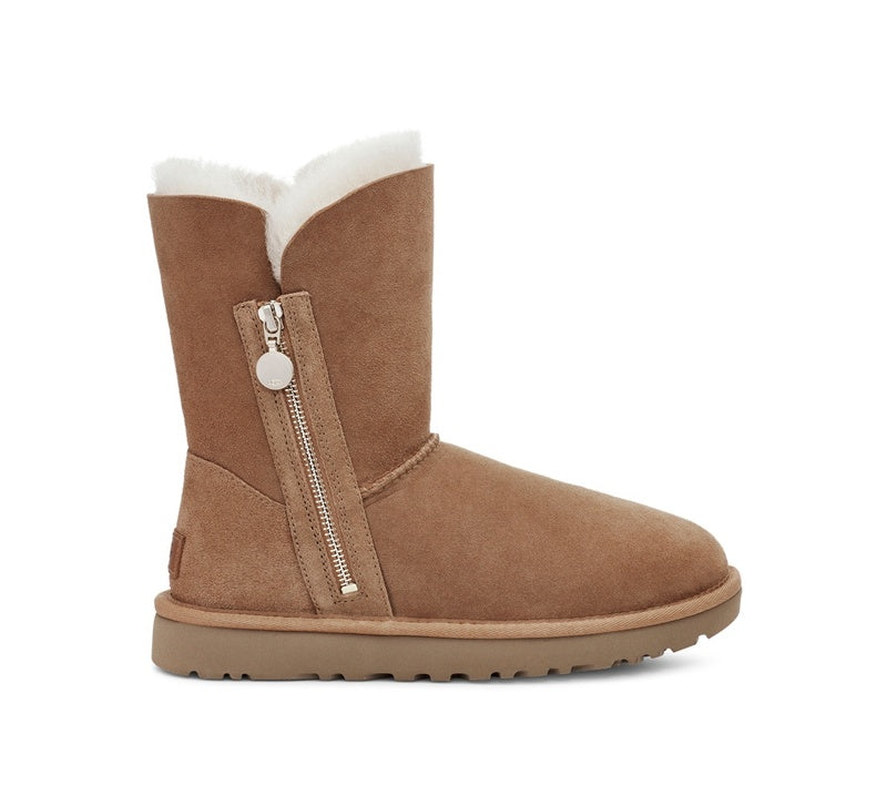 Chestnut Side-Zip Mid-Calf Boots – Model 2480