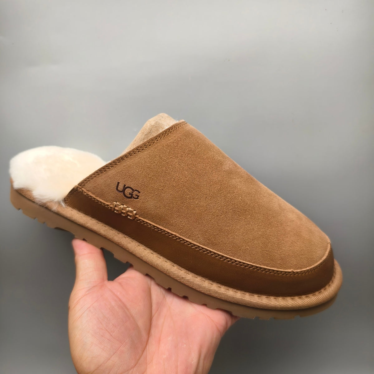 Chestnut Ultra-Light Fuzzy Slippers for Men | Model 4585