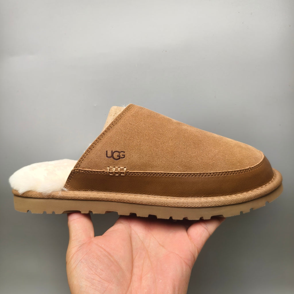 Chestnut Ultra-Light Fuzzy Slippers for Men | Model 4585