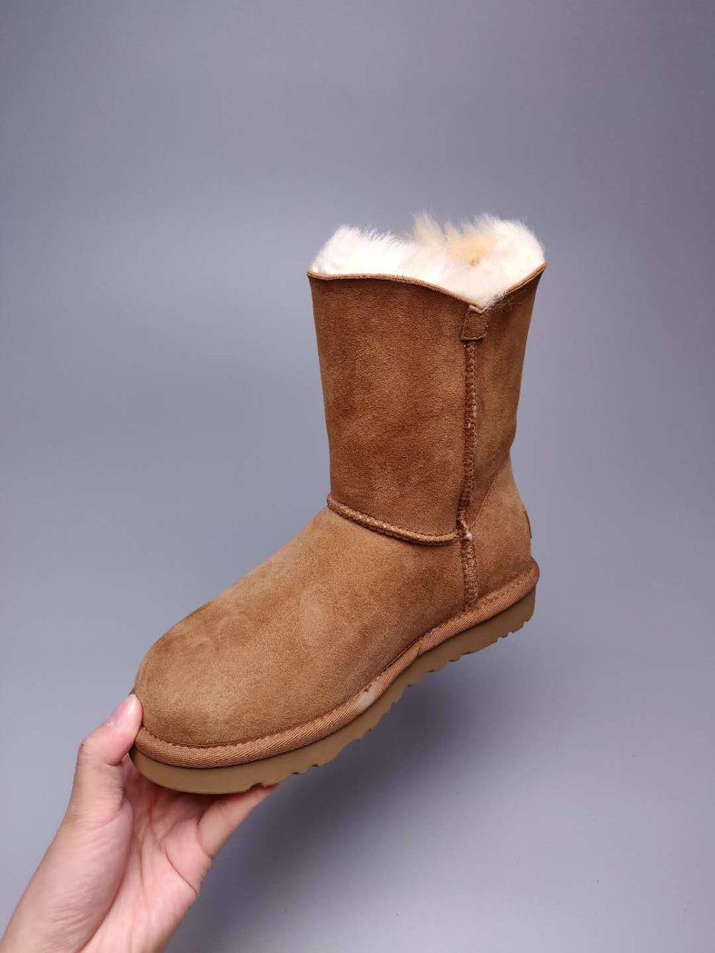 Chestnut Side-Zip Mid-Calf Boots – Model 2480