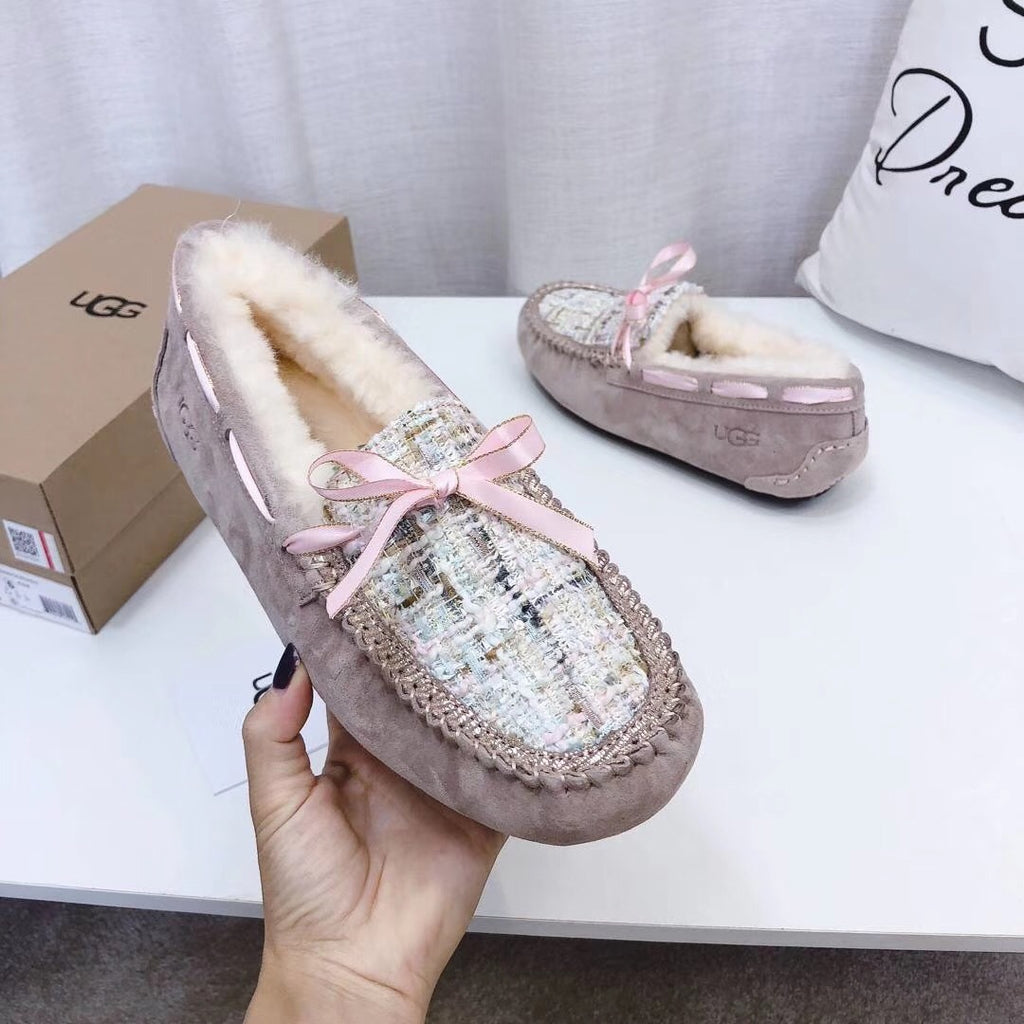 Dusty Pink Chic Moccasin-Style Shoes | Model 5623