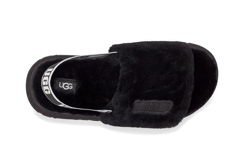 Disco Black Fluffy Sandals – Model 2258