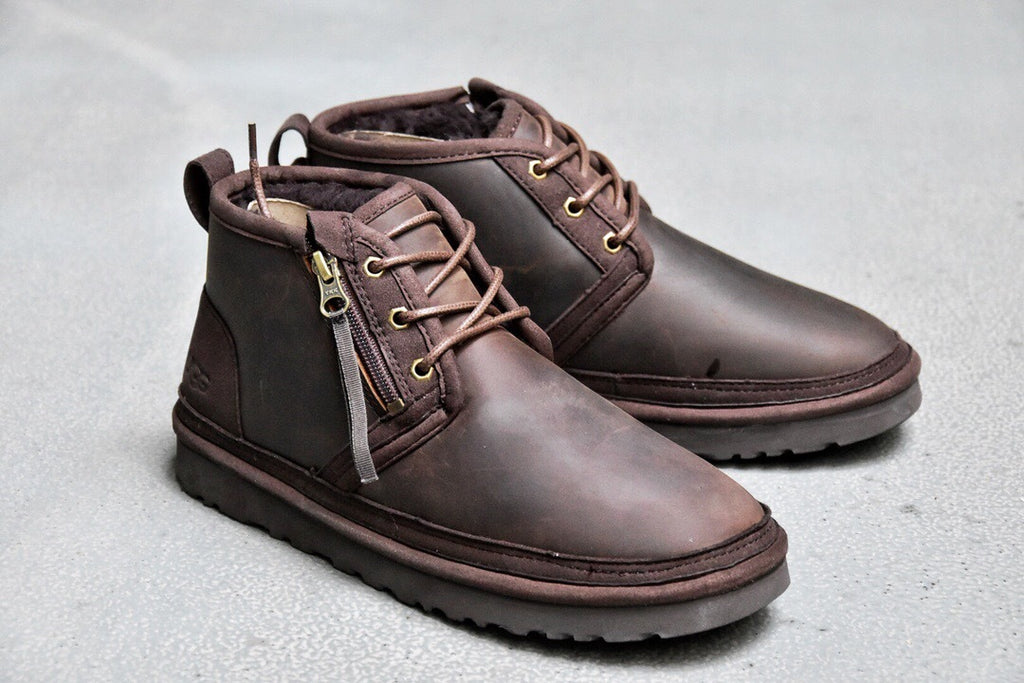 Men's Crazy Horse Leather Zip-Up Casual Shoes | Model 3883