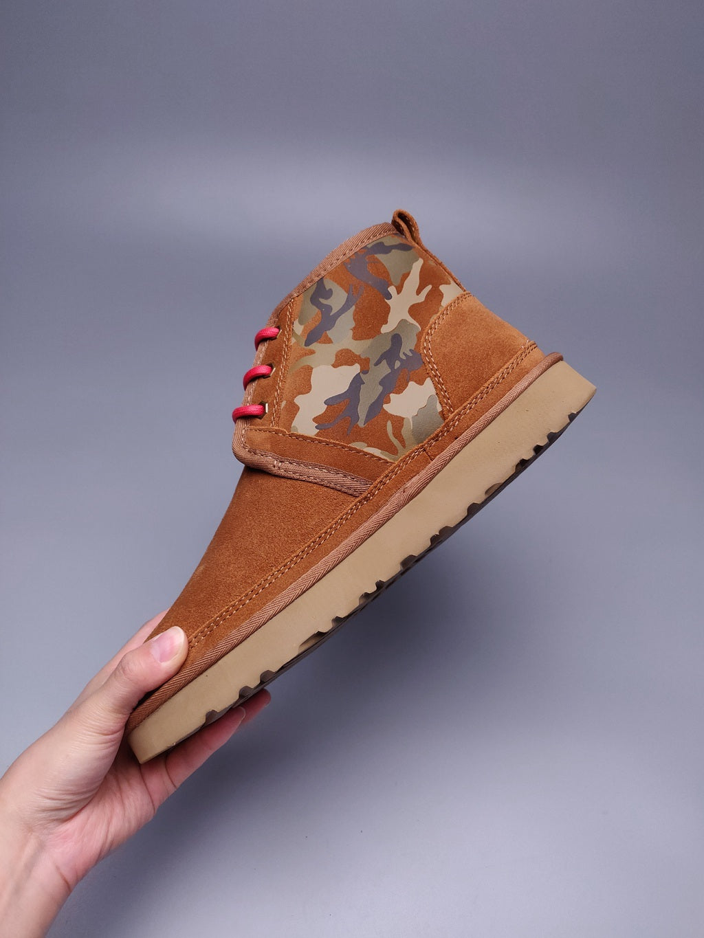 Men's Chestnut Colorblock Camo Shoes | Model 4193