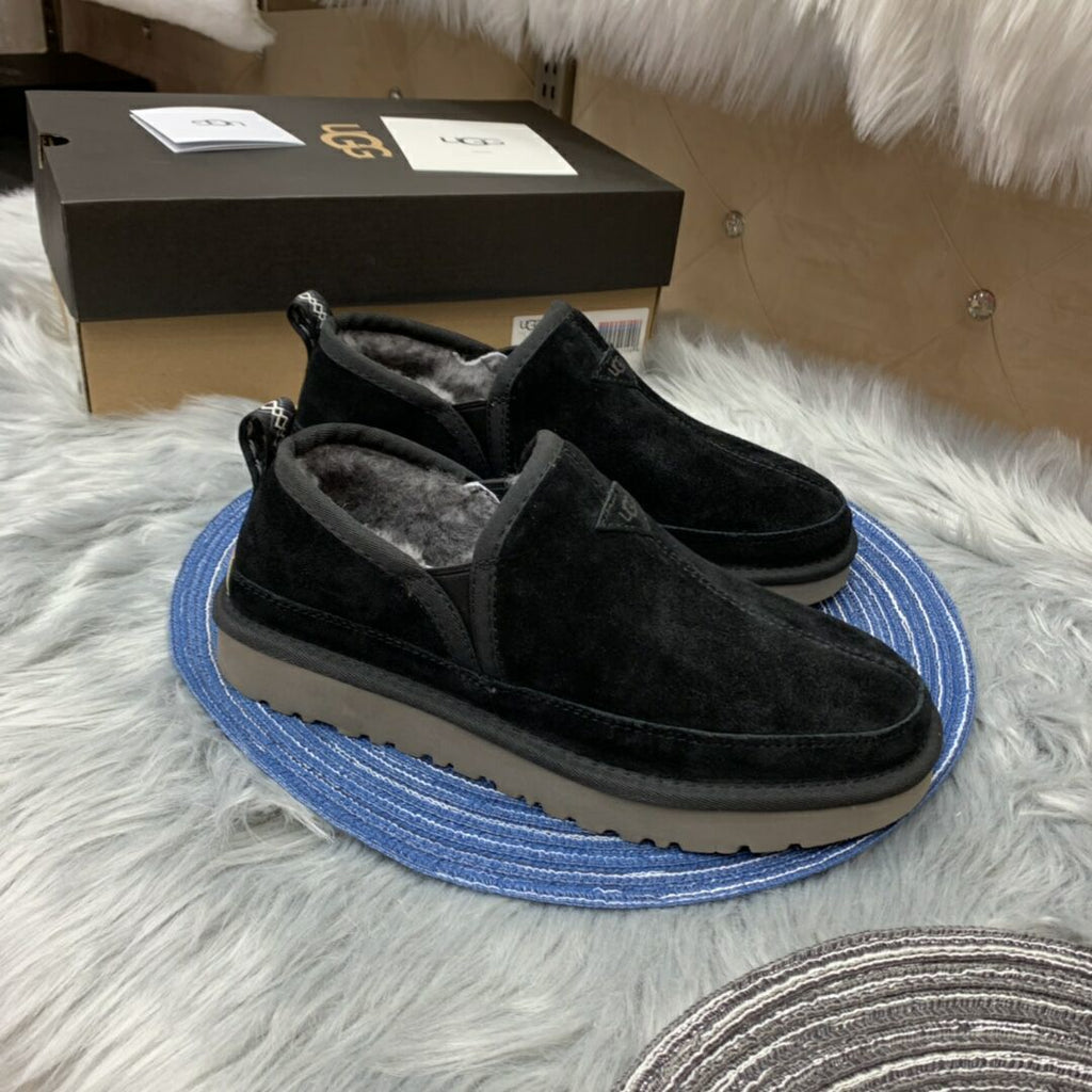 Men's Black Low-Top Slip-On Casual Shoes | Model 3455