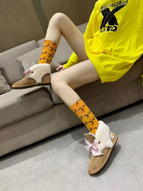 Chestnut Daisy Chain & Ribbon Shoes | Model 7888