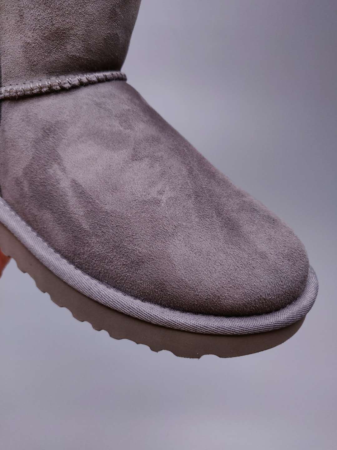 Grey Side-Zip Mid-Calf Boots – Model 2480