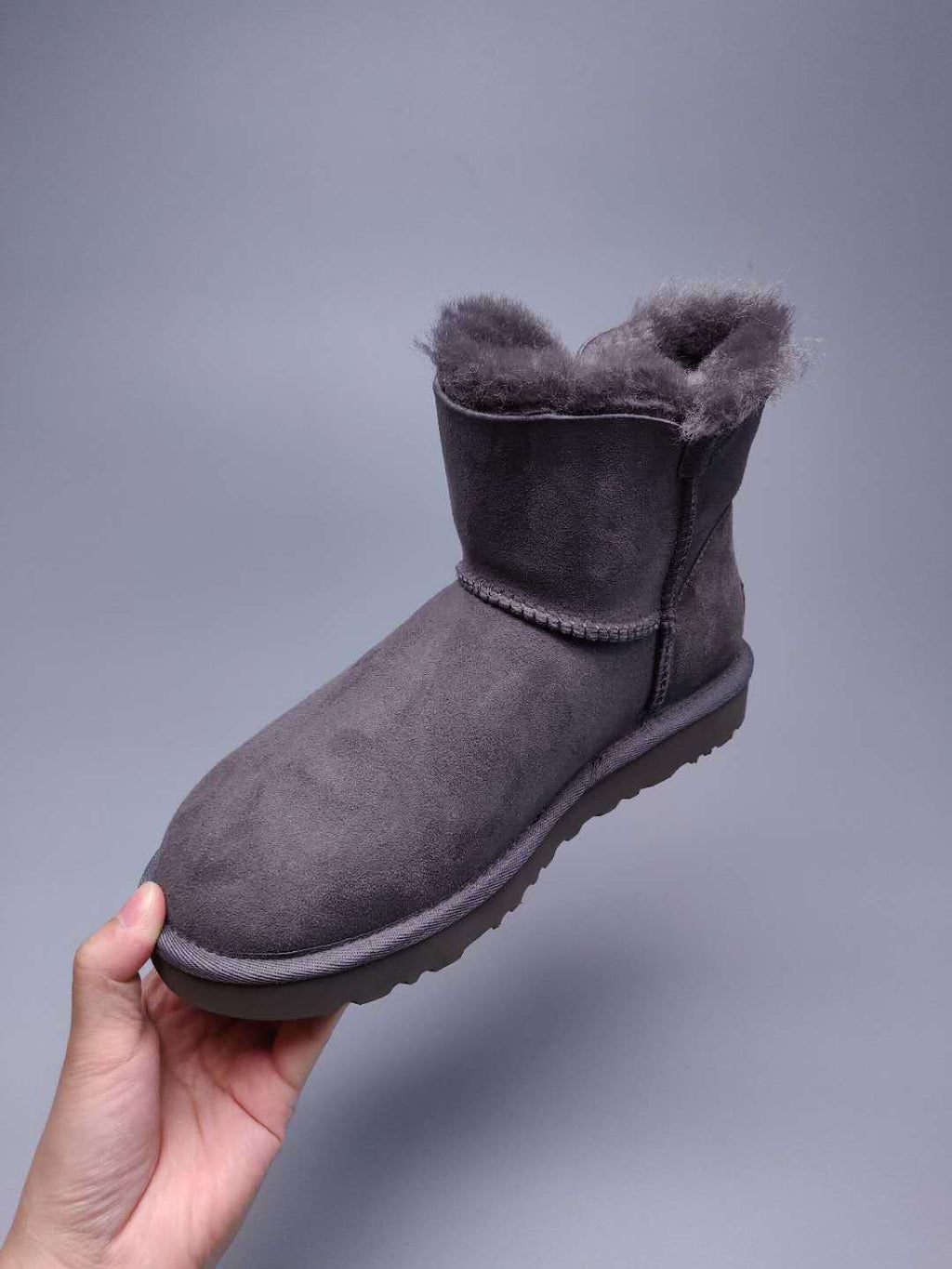 Gray Side-Zip Ankle Boots | Model 2481
